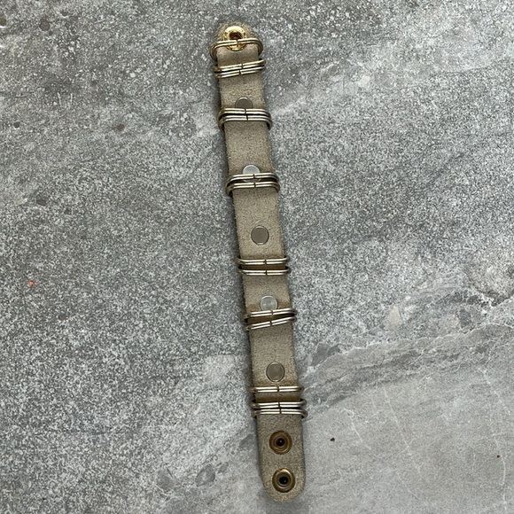 Cuff Faux Leather Adjustable Strap Bracelet - Picture 7 of 7